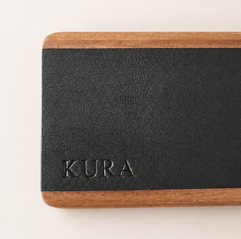KURA 16" Magnetic Knife Bar — Walnut Onyx
