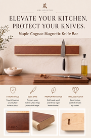 KURA 16" Magnetic Knife Bar — Maple Cognac