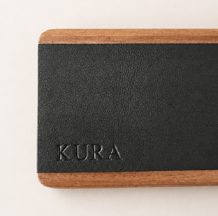 KURA 16" Magnetic Knife Bar — Walnut Onyx